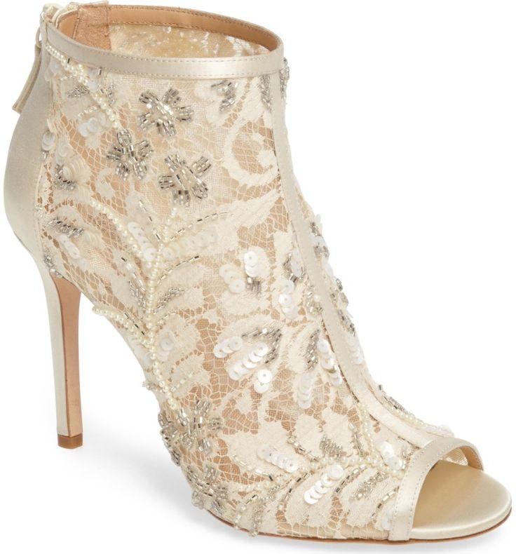 Mariage - Moyra Embellished Lace Bootie