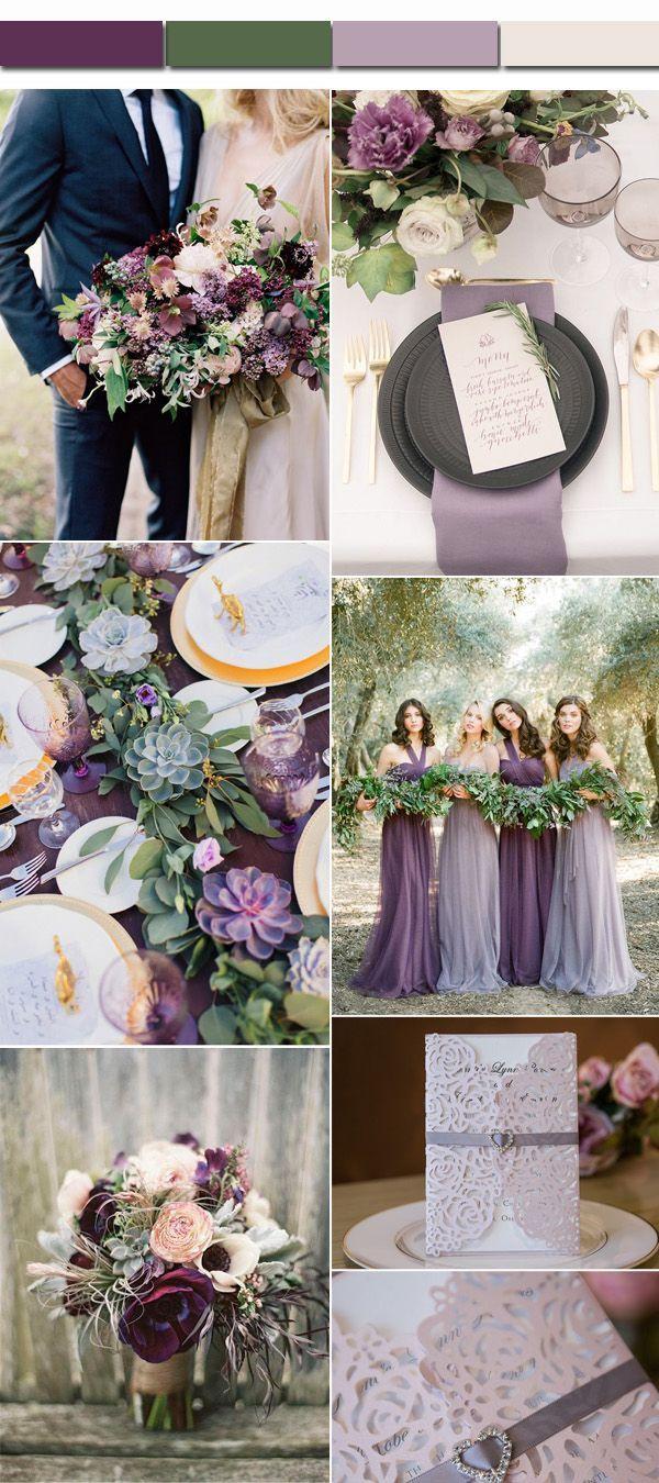 Wedding - Perfect 4 Fall Wedding Color Palettes And Matched Wedding Invitations