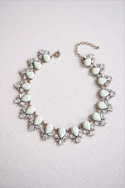 Свадьба - Mint Collar Necklace