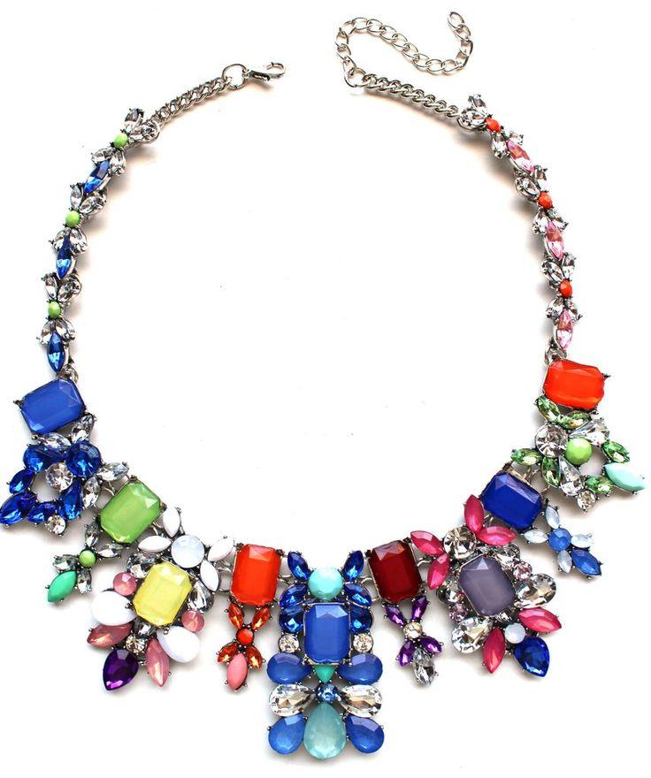 Wedding - 'Spring It On' Colorful Rhinestone Necklace