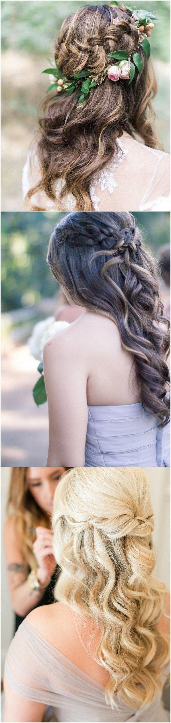 Свадьба - 10 Glamorous Half Up Half Down Wedding Hairstyles From Hair And Makeup Girl