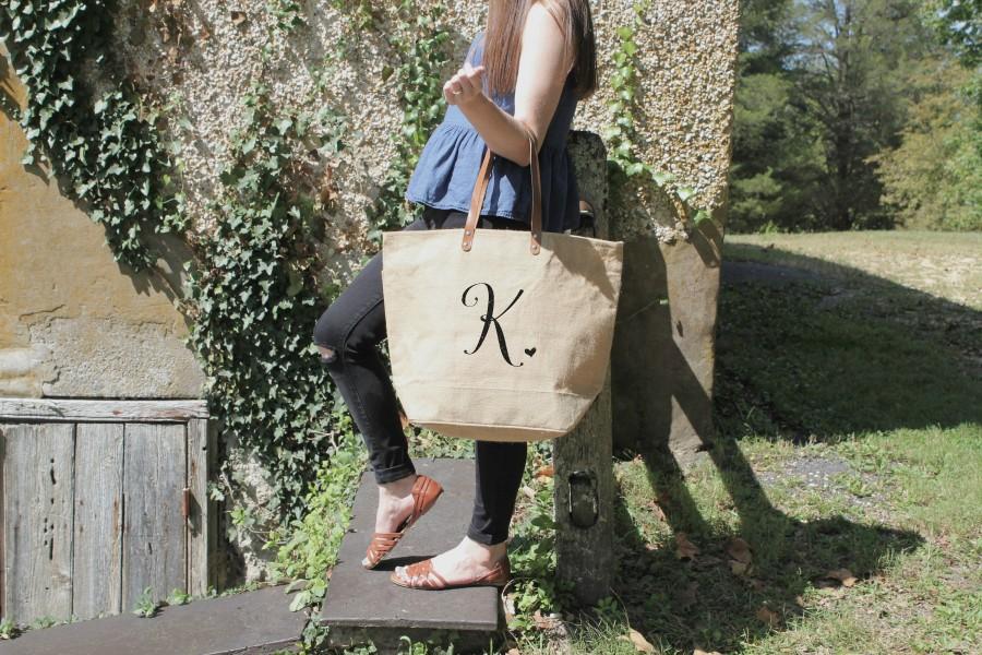 Wedding - Personalized Tote Bag, Teacher Gifts, Bridesmaids Gift, Monogrammed Tote Bag, Monogrammed Weekender Bag, Bridesmaid Tote