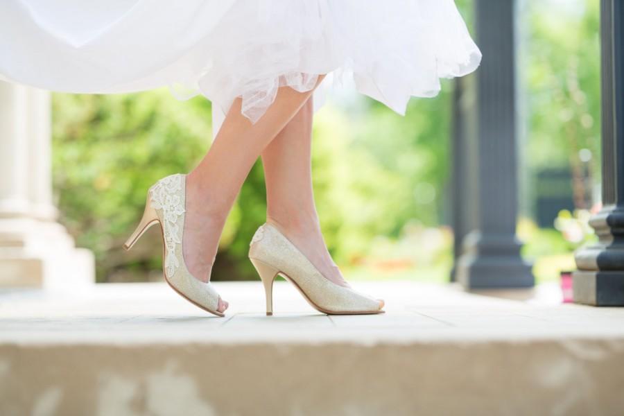 SALE.Gold Heels,Gold Shoes,Wedding 