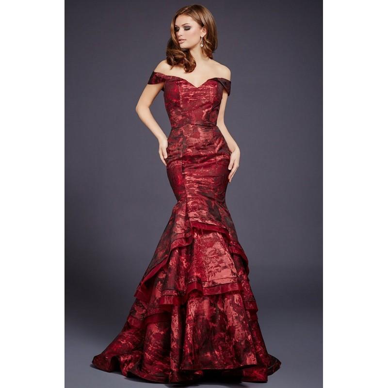 زفاف - Jovani 37927 Evening Dress - Long Off the Shoulder Drop Waist, Fitted, Trumpet Skirt Jovani Social and Evenings Dress - 2017 New Wedding Dresses