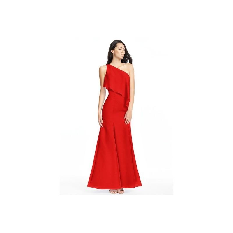 Wedding - Red Azazie Nadia - Floor Length Chiffon One Shoulder Side Zip Dress - Charming Bridesmaids Store