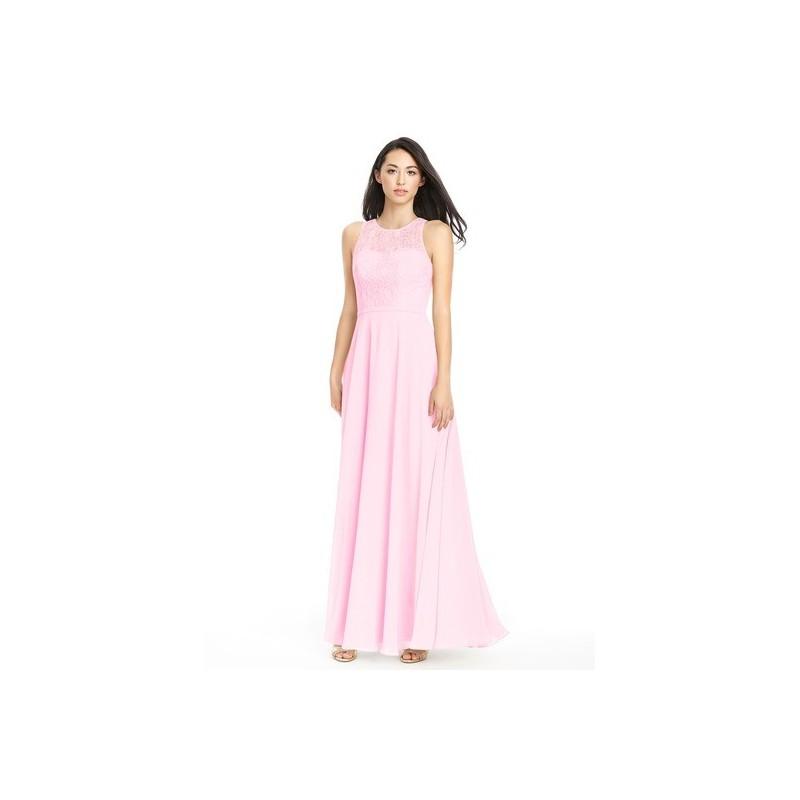 Mariage - Candy_pink Azazie Frederica - Chiffon And Lace Scoop Floor Length Keyhole Dress - Cheap Gorgeous Bridesmaids Store
