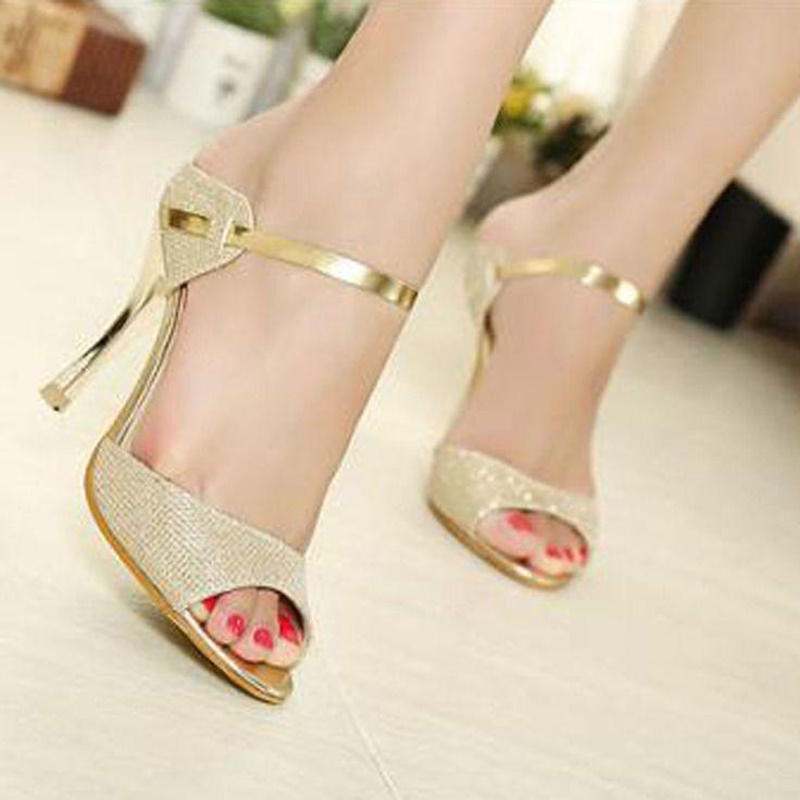 Hochzeit - Vogue Women Peep Toe Pumps Stiletto Sandals High Heel Slipper Shoes US 4
