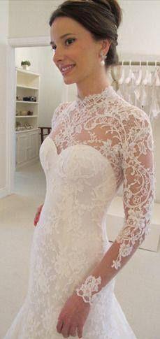 Mariage - WEDDING - Long Sleeved Dress