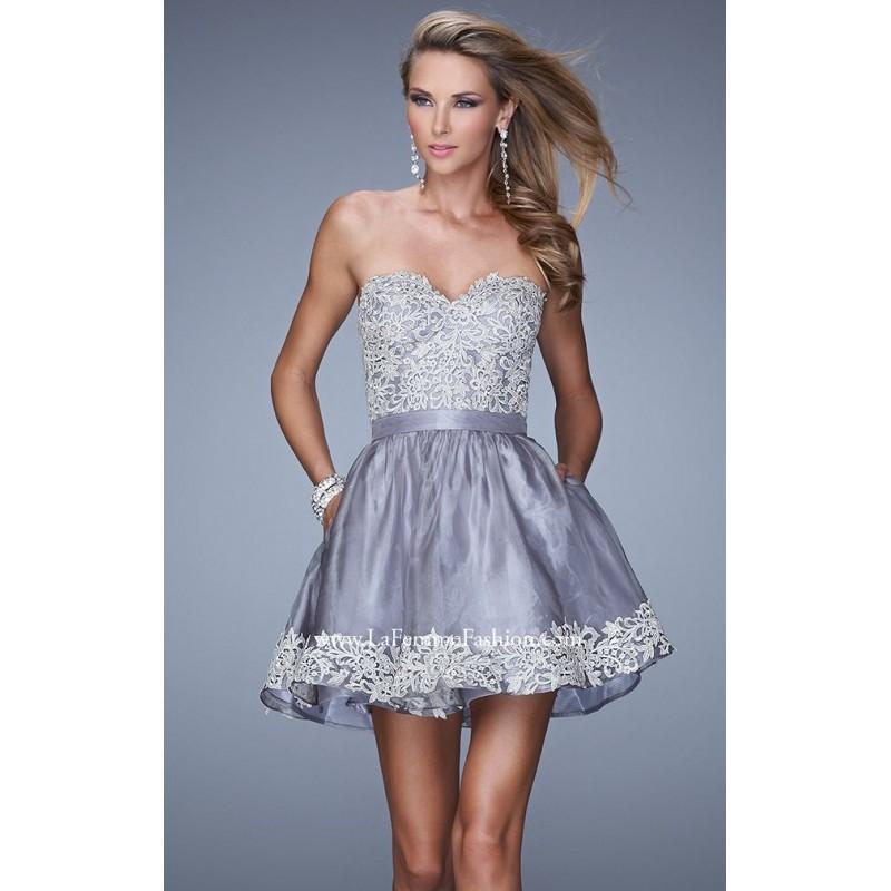 Wedding - Metallic Embroidered Organza Dress by La Femme 21306 - Bonny Evening Dresses Online 