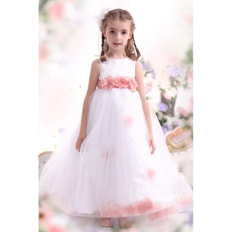 Свадьба - Pretty A Line Tank Top Ankle Length Organza White Girls Easter Dress CKZA13006 - Top Designer Wedding Online-Shop