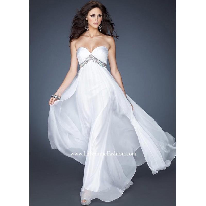 Hochzeit - La Femme 18401 White Evening Gown Website Special - 2017 Spring Trends Dresses