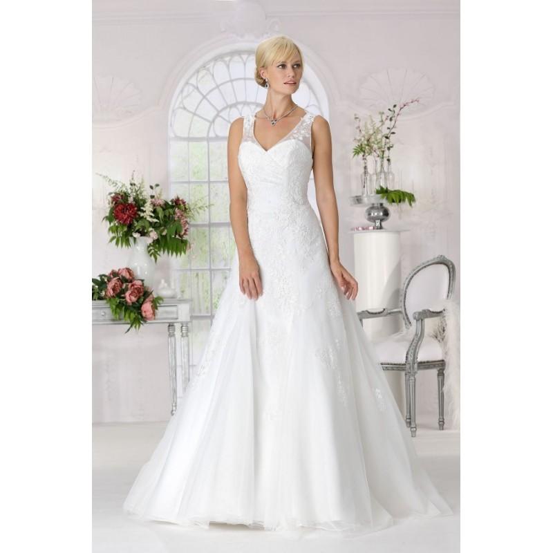 زفاف - Style 9002 by Très Chic - Tulle Floor Straps  V-Neck A-Line Wedding Dresses - Bridesmaid Dress Online Shop