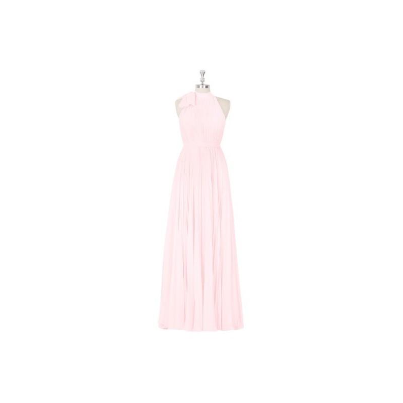 Hochzeit - Blushing_pink Azazie Cailyn - Halter Chiffon Back Zip Floor Length Dress - Cheap Gorgeous Bridesmaids Store