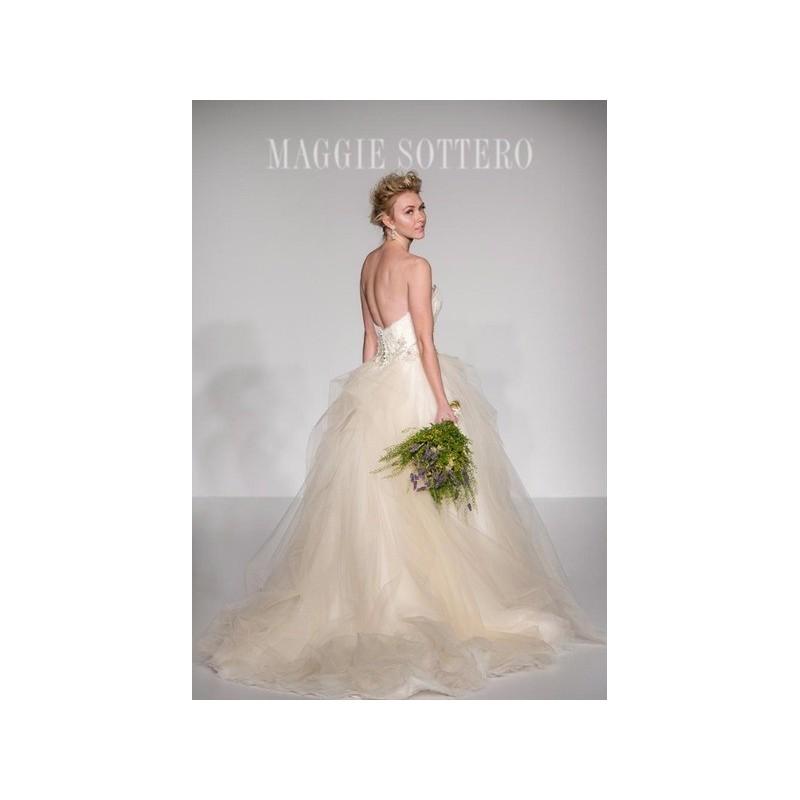 Hochzeit - Vestido de novia de Maggie Sottero Modelo Aracella - 2016 Princesa Palabra de honor Vestido - Tienda nupcial con estilo del cordón
