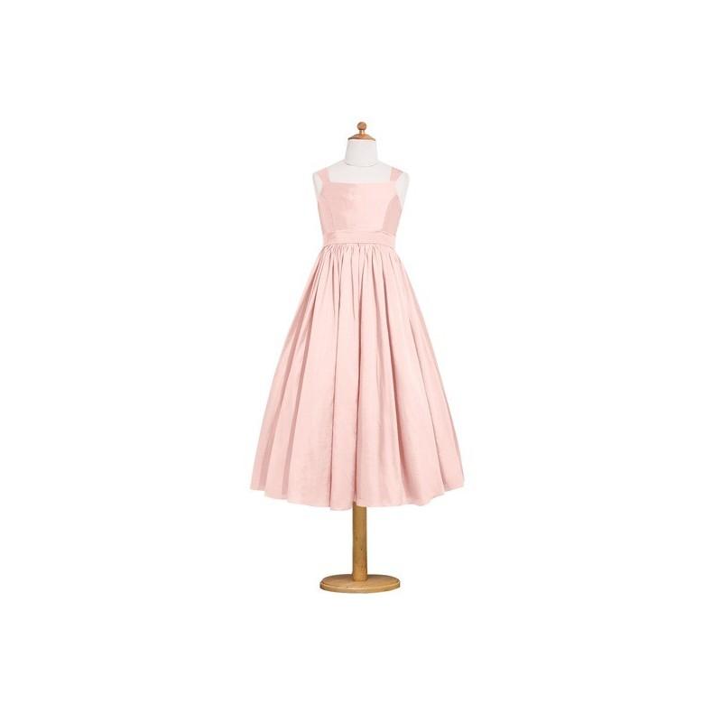 زفاف - Pearl_pink Azazie Penny JBD - Taffeta Tea Length Bow/Tie Back Dress - Cheap Gorgeous Bridesmaids Store