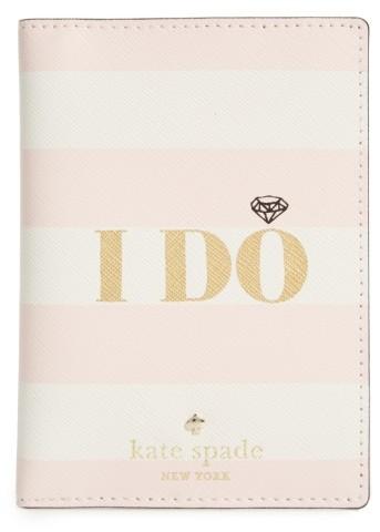 زفاف - Kate Spade New York Wedding Belles - I Do/i Did Leather Passport Holder - White