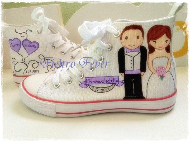 Hochzeit - Wedding converse, Wedding sneakers, wedding shoes, customized sneakers, customized shoes, boyfriends shoes, sneakers, wedding, Dating,
