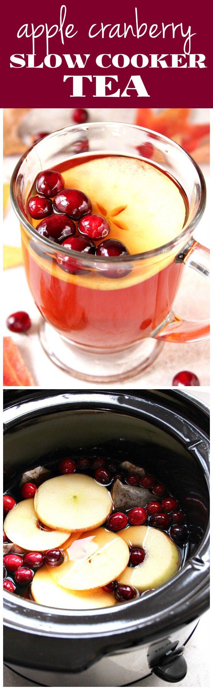 زفاف - Apple Cranberry Slow Cooker Tea