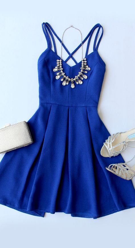 زفاف - To The Rescue Royal Blue Dress