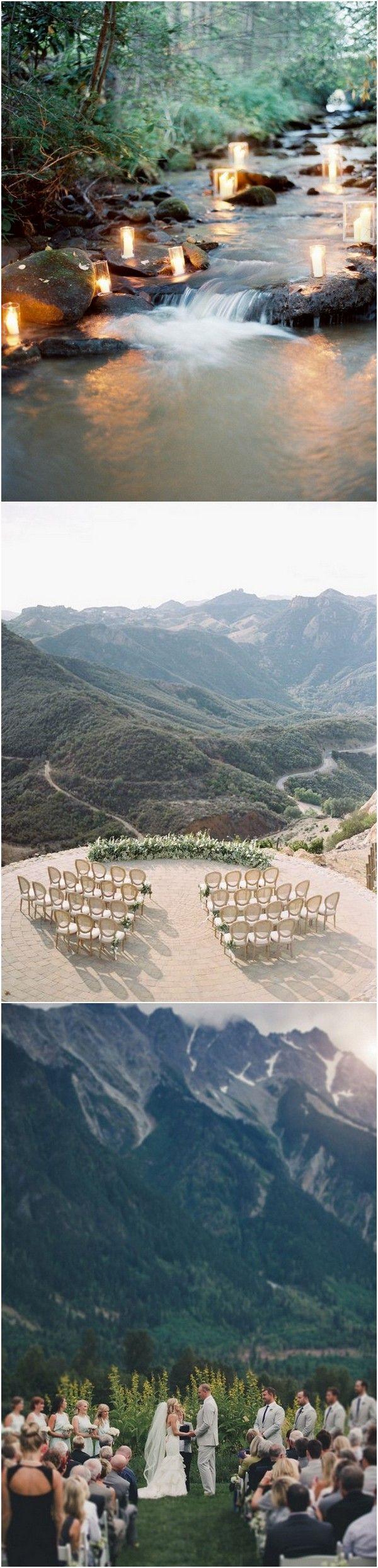 Hochzeit - 20 Brilliant Ideas To Have A Mountain Wedding