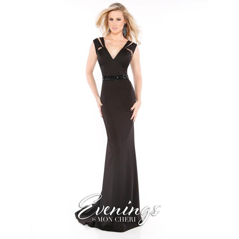 Mariage - Black Tony Bowl Evenings Designer Mothers Dresses NYC and Long Island Evenings by Mon Cheri MCE11603 Evenings by Mon Cheri - Top Design Dress Online Shop