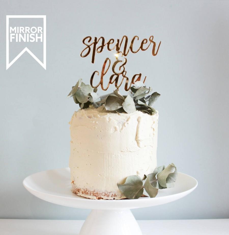 Mariage - Wedding Cake Topper, Custom Wedding Cake Topper, Personalised Wedding Cake Topper, Mr And Mrs Wedding Cake Topper, Cake Topper Wedding, Gold