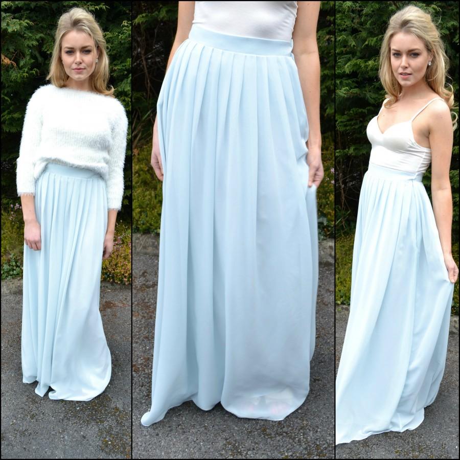 Mariage - Bridesmaid skirt / Chiffon maxi skirt / Mix and match bridesmaids / Chiffon summer skirt / wedding skirt / wedding party / bridesmaid dress