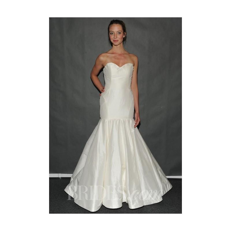 Hochzeit - Heidi Elnora - Spring 2014 - Jenn Abbott Strapless Silk Trumpet Wedding Dress - Stunning Cheap Wedding Dresses