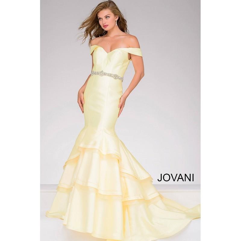 Mariage - Jovani 48609 Prom Dress - Prom Jovani Off the Shoulder, Sweetheart Long Trumpet Skirt Dress - 2017 New Wedding Dresses