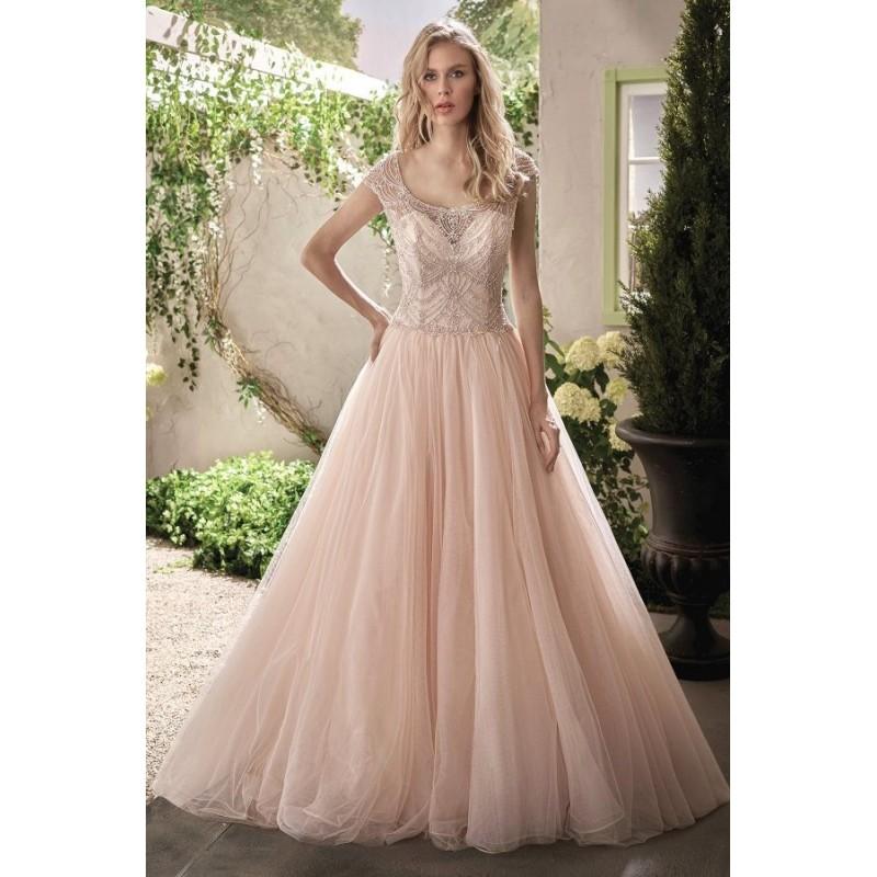 Mariage - Style F191014 by Jasmine Collection - Ivory  Champagne  Blush Beaded  Tulle Low Back Floor Illusion  Scooped Wedding Dresses - Bridesmaid Dress Online Shop