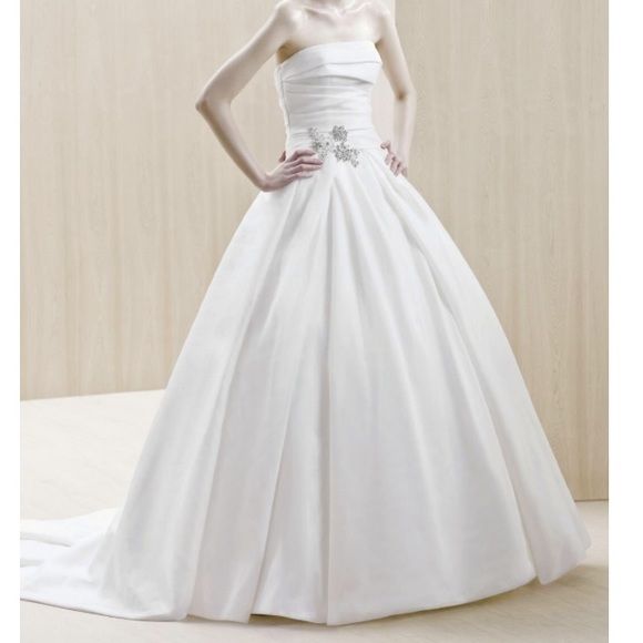Wedding - Blue Bridal Strapless Elazig Wedding Dress