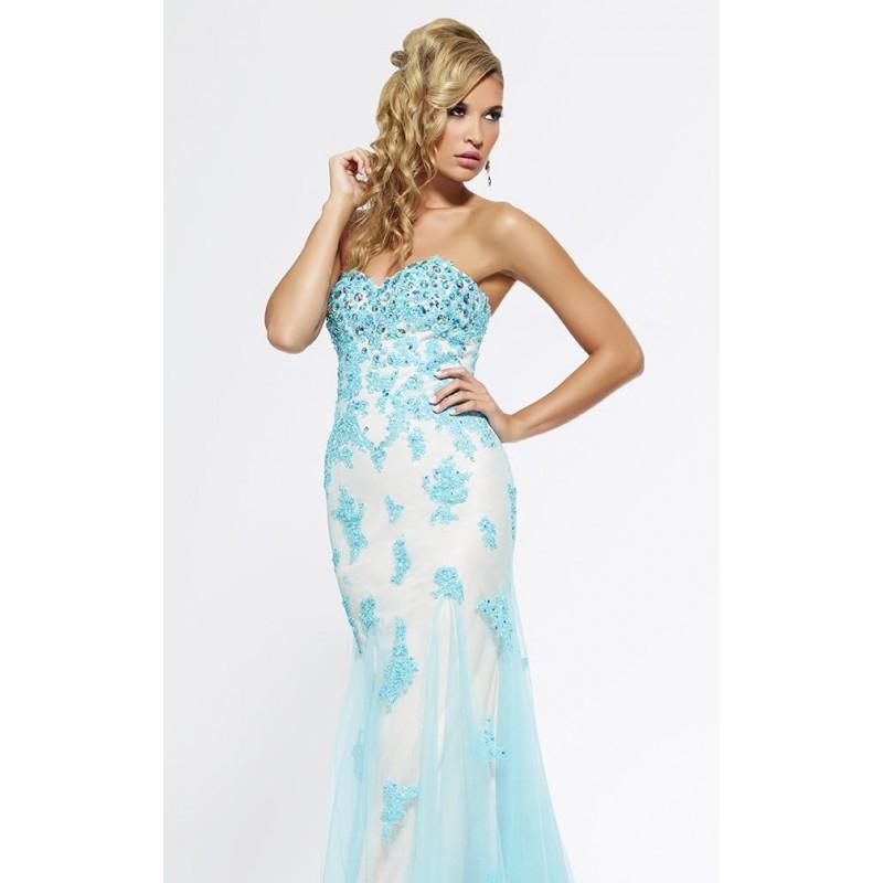 زفاف - Net Lace Gown Dress by Riva Designs R9715 - Bonny Evening Dresses Online 
