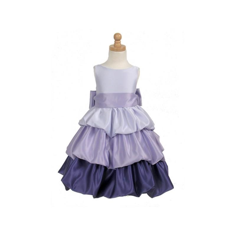 Mariage - Lilac/Purple Tri-Color Layered Satin Bubble Dress Style: D3100 - Charming Wedding Party Dresses