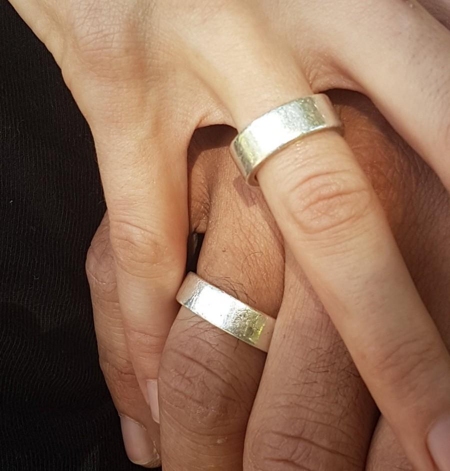 زفاف - Silver Wedding Band Rings, Unisex Rings, Engagement Ring, Handmade Rings, Timeless Rings, Bridal Jewelry, Silver Jewelry, Venexia Jewelry
