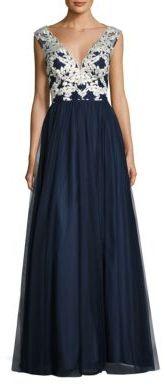 Mariage - Aidan Mattox Embroidered Tulle Gown