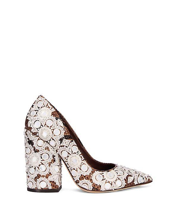 Mariage - Francesca Embroidered Printed Pump