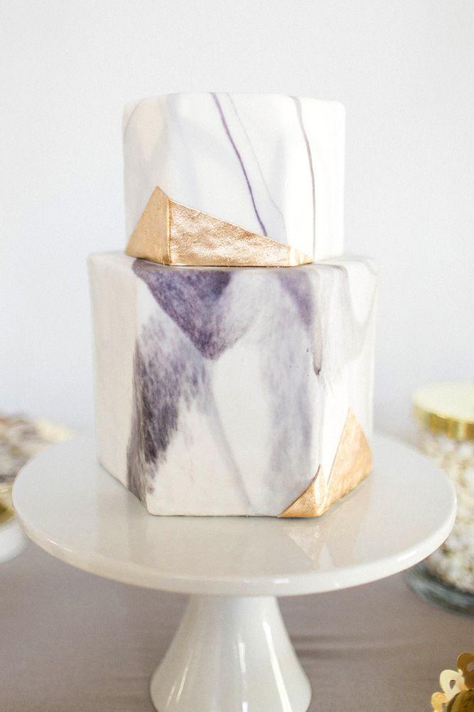 Wedding - 27 Trendy Marble Wedding Cakes