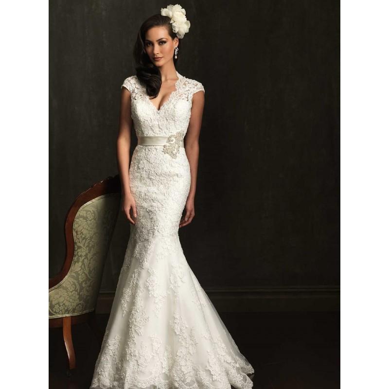 Hochzeit - Allure Bridals 9064 Lace Cap Sleeve Mermaid Wedding Dress - Crazy Sale Bridal Dresses
