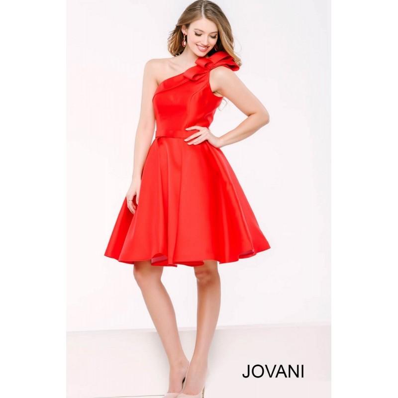 Свадьба - Jovani 26909 Dress - Jovani A Line Homecoming Short Asymmetrical Dress - 2017 New Wedding Dresses