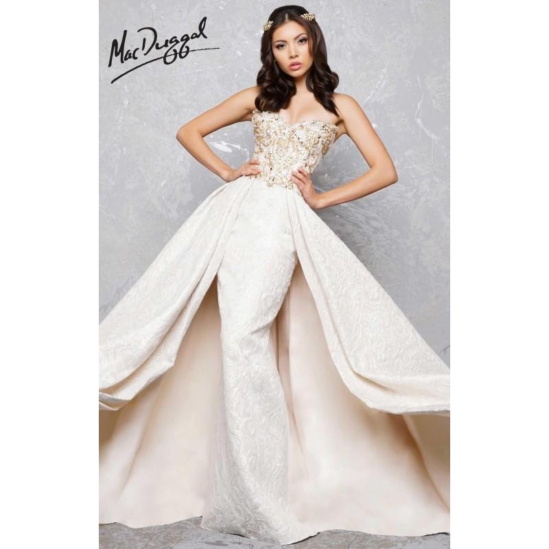 Mariage - Lt. Gold Mac Duggal 11071D - Customize Your Prom Dress