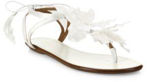 Hochzeit - Aquazzura Floral Leather Sandals