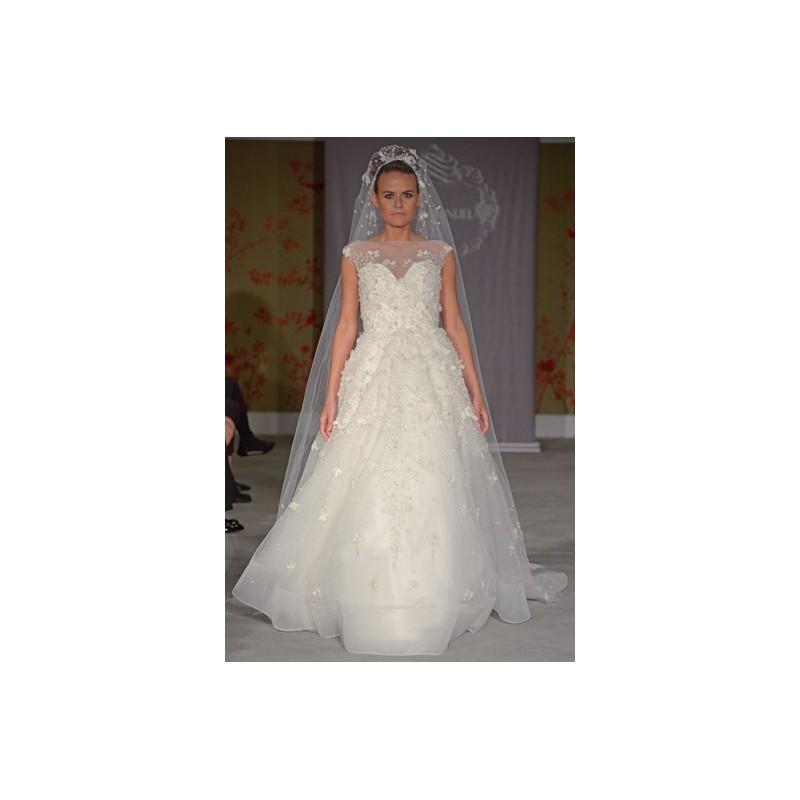 زفاف - Jorge Manuel Fall 2015 Dress 10 - High-Neck Ball Gown Fall 2015 Full Length Jorge Manuel Ivory - Rolierosie One Wedding Store