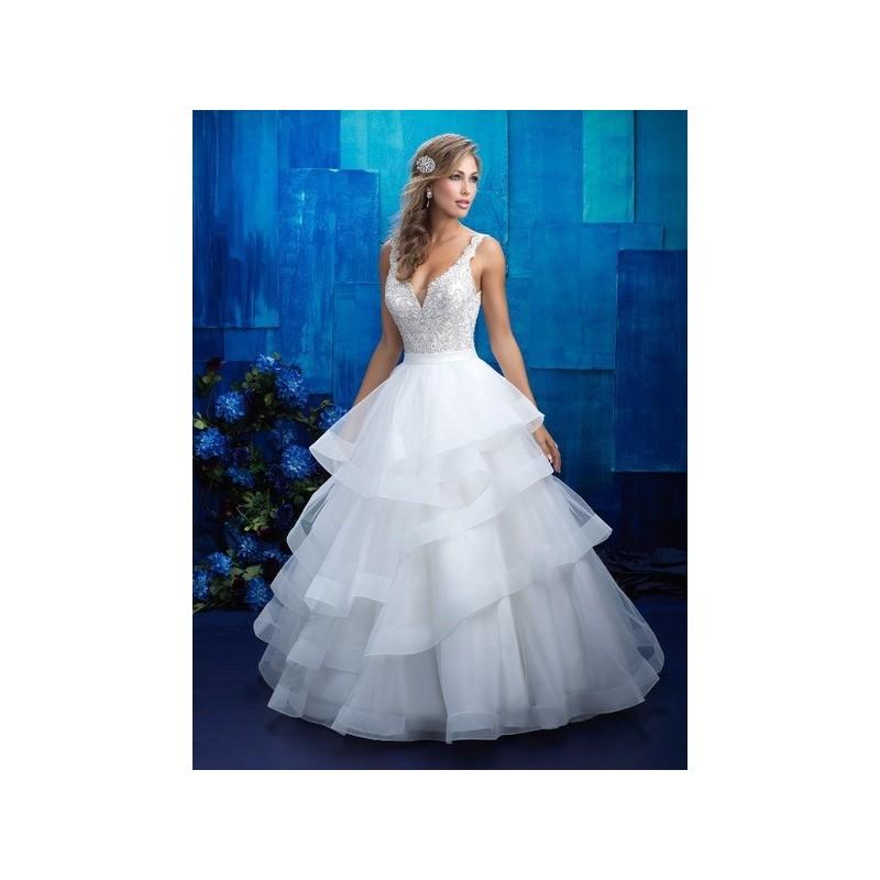 Hochzeit - Vestido de novia de Allure Bridals Modelo 9418 - 2017 Princesa Tirantes Vestido - Tienda nupcial con estilo del cordón