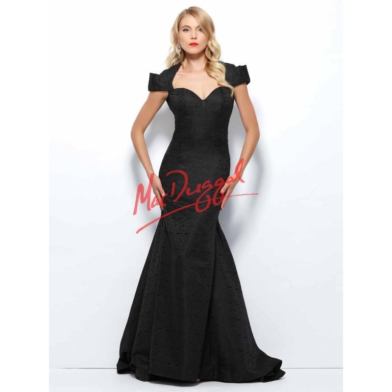 Hochzeit - Black Black White Red by Mac Duggal 48305R - Brand Wedding Store Online