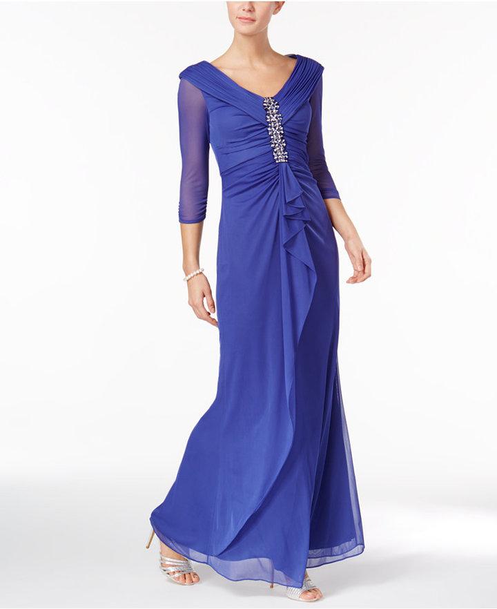 Wedding - Alex Evenings Embellished Ruched Gown