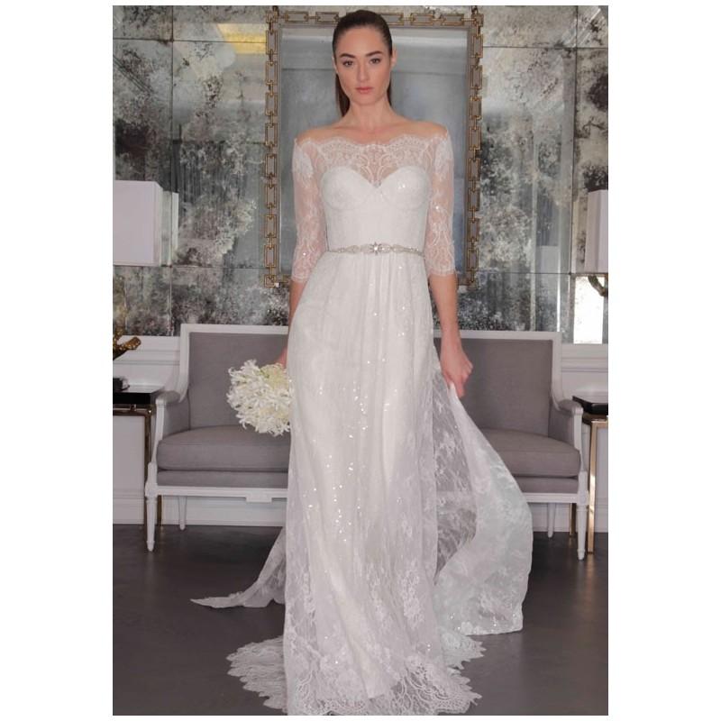 Wedding - Romona Keveza Collection RK6465 - Mermaid Illusion Natural Floor Chapel Lace Beading - Formal Bridesmaid Dresses 2017