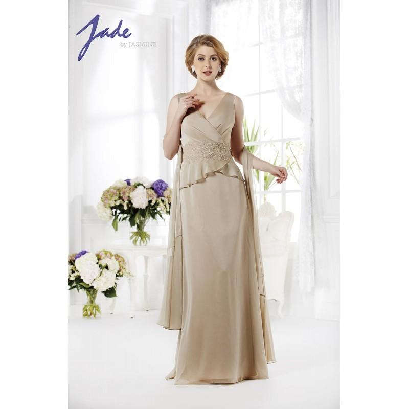 زفاف - Latte Jasmine Jade Mothers Gowns Long Island Jade by Jasmine J165019 Jade by Jasmine - Top Design Dress Online Shop