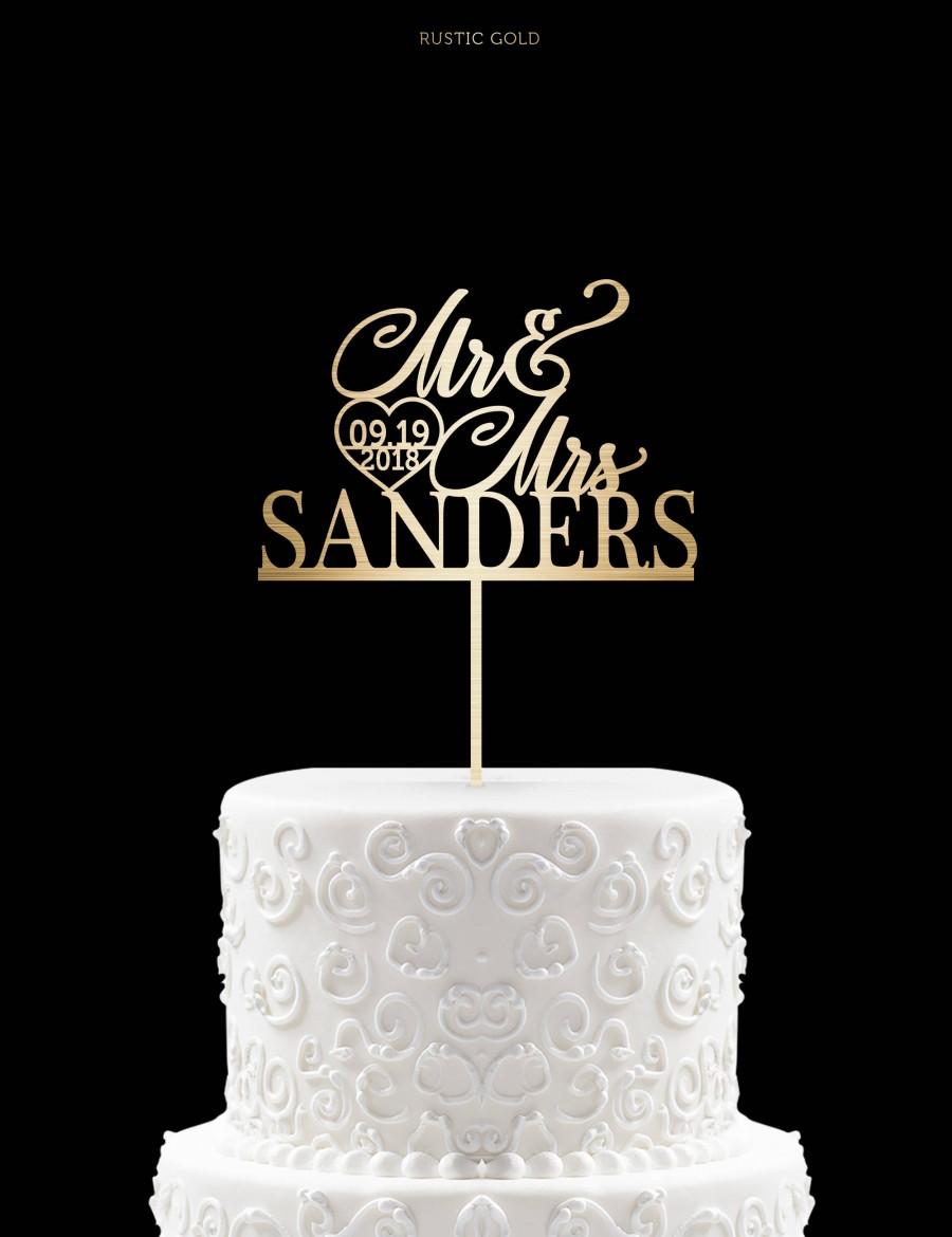 Свадьба - Mr and Mrs Wedding Cake Topper Customized Wedding Cake Topper Personalized Cake Topper for Wedding Custom Personalized Wedding Cake Topper 8