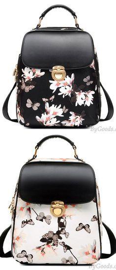 Hochzeit - Fresh Girl Butterfly Flower School Bag Casual Backpack Only $33.99
