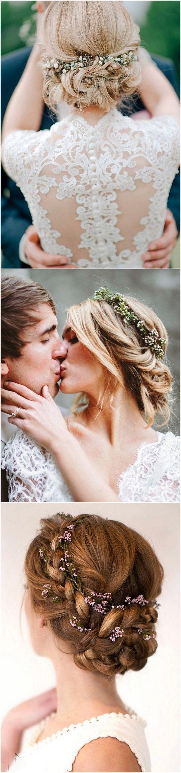 Mariage - 18 Gorgeous Wedding Hairstyles With Flower Crown